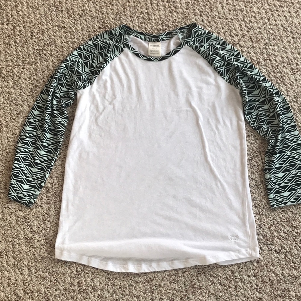 VS PINK 3/4 sleeve baseball tee